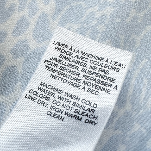 DYNAMITE Ally Satin Cami - Pastel Blue Leopard on White - Picture 10 of 13